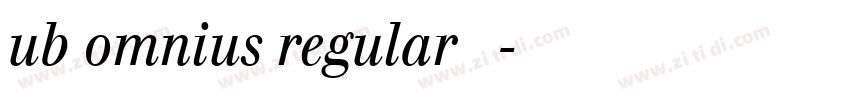 ub omnius regular 字体字体转换
